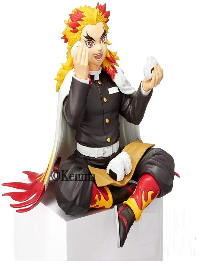 KENMA Demon Slayer Kyojuro Rengoku Perching Sitting Eating Action Figure Kimetsu no Yaiba PM Perching Anime Figure Weeb Manga Collectible - Image 4
